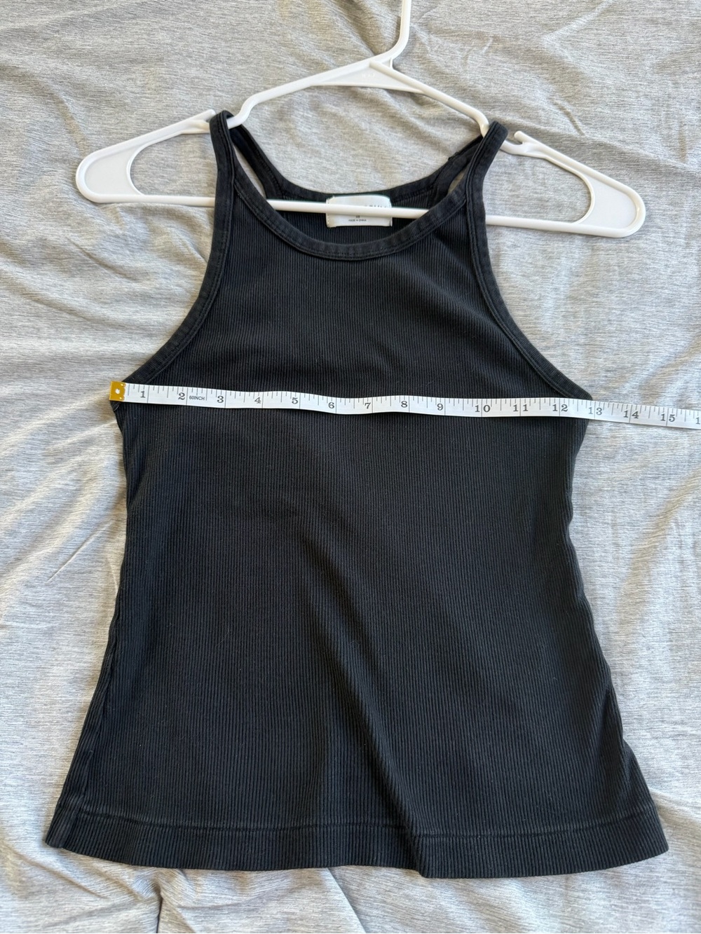 Aritzia Denim Forum Womens Black Ribbed Tank Top XS 100% Cotton Minimalist - Picture 7 of 8
